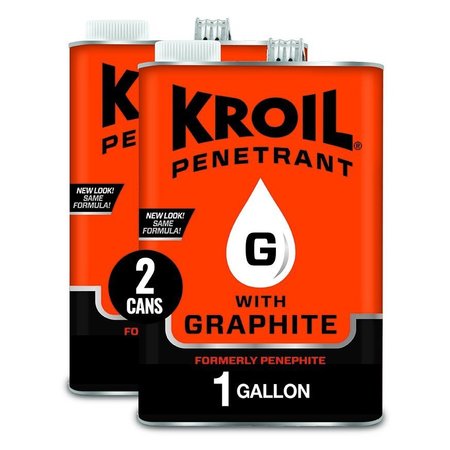 KROIL 1 Gallon Penetrating Oil with Graphite (aka Penephite), Rust-Loosening, High Temp, 2PK AZPH011C2